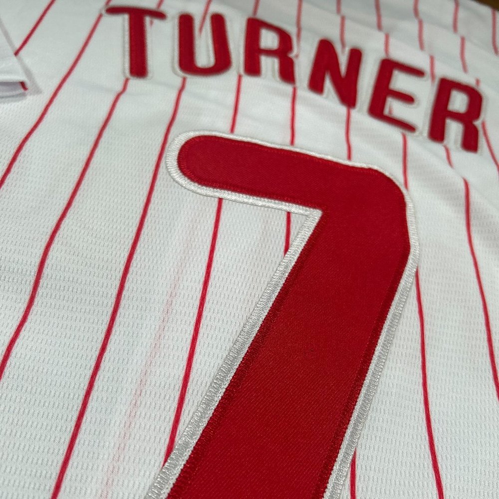 Trea Turner #7 Philadelphia Phillies Stitched Pinstriped Jersey Men's Sizes
